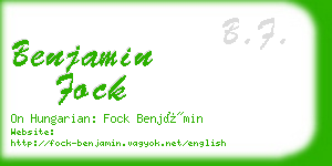 benjamin fock business card